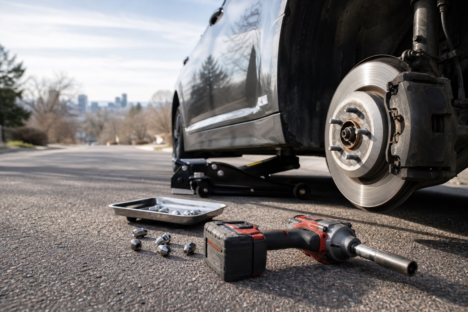 Battery replacement on a truck sitting in a hot Scottsdale parking lot